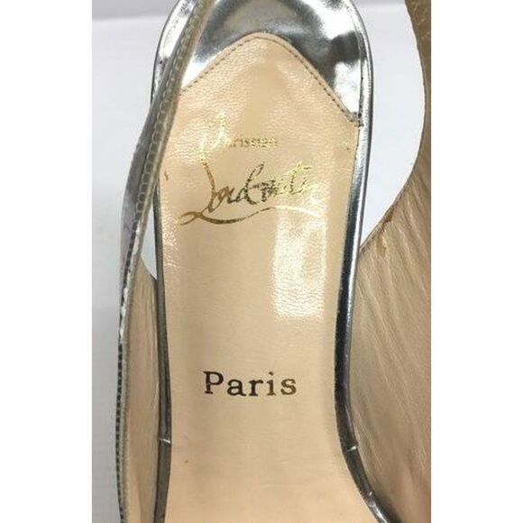 Limited Edition Christian Louboutin Trash Collection Peep-Toe Slingback Pumps - Picture 9 of 11